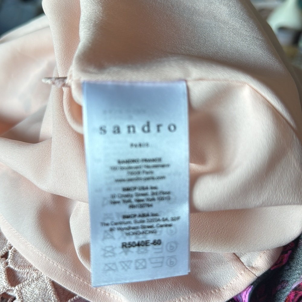 Sandro Paris Manureva Pink Lace Dress 6 - Picture 15 of 15